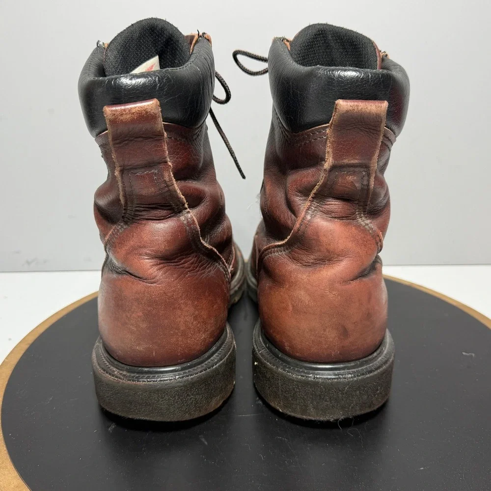 Red Wing 2408 Work Boots Men 7.5 D Steel Toe Leather Brown‎ Industrial Workwear